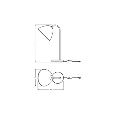 Decor Camel Bell Table E14 DIM White