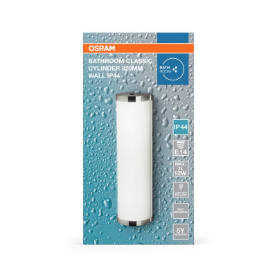 Bathroom Wall Luminaire IP44 E14 320mm E14 Chrome