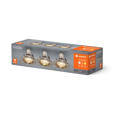 LED SPOT SET RECESS GU10 3x2.6W GU10 Brushed Nickel