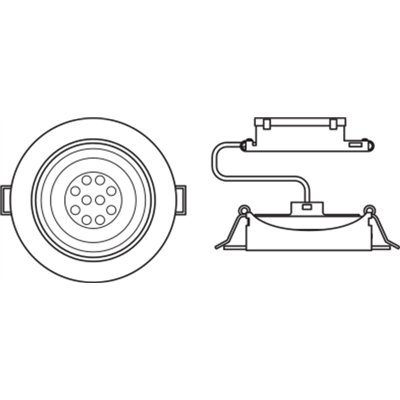 LED SPOT SET RECESS SIMPLE DIM 3 x 4.9W 2700K White
