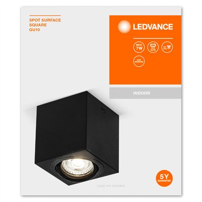 LED SPOT SURFACE Square GU10 Black