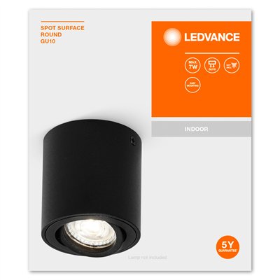 LED SPOT SURFACE Round GU10 Black