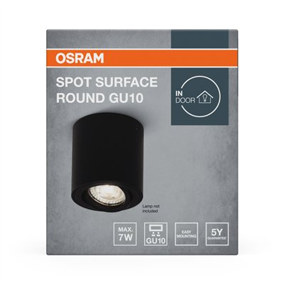 LED SPOT SURFACE Round GU10 Black