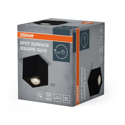 LED SPOT SURFACE Square GU10 Black