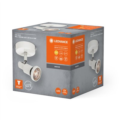 LED SPOT WHITE 1 X 3.4W 927 DIM