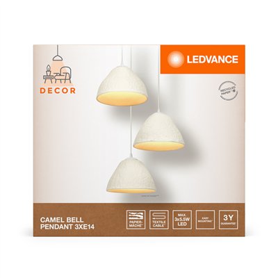 Decor Camel Bell Pendant 3XE14 White