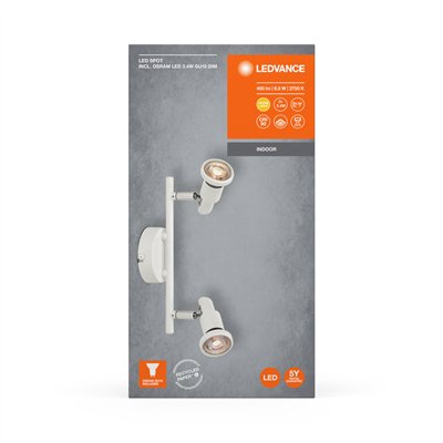 LED SPOT WHITE 2 X 3.4W 927 DIM