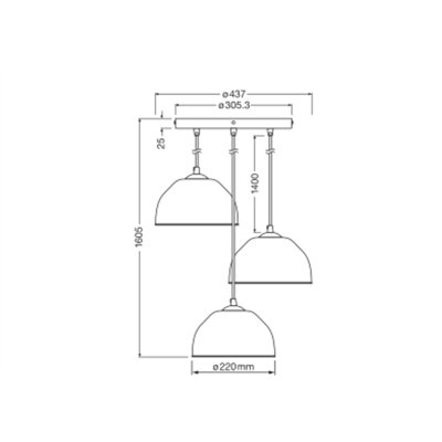 Decor Camel Bell Pendant 3XE14 White