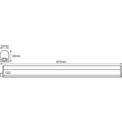 LED SWITCH BATTEN 900 mm 10 W 4000 K