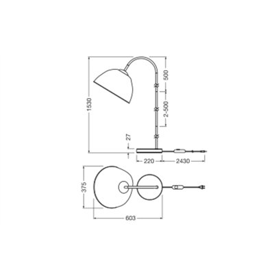 Decor Camel Bell Floor E27 DIM White