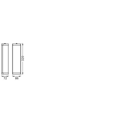 Bathroom Wall Luminaire IP44 E14 320mm E14 Chrome