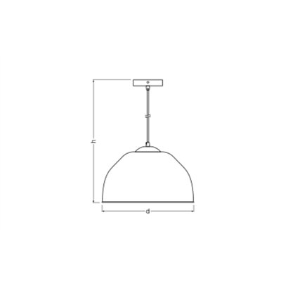 Decor Camel Bell Pendant E27 White