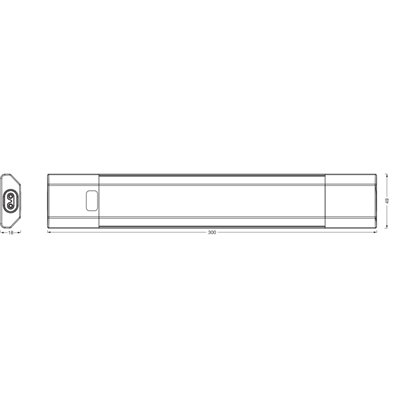 LINEAR EDGE SENSOR 30cm CCT DIM Black