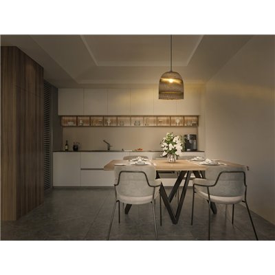 Decor Cardboard Ball Pendant E27 Brown