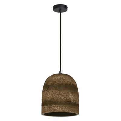 Decor Cardboard Ball Pendant E27 Brown