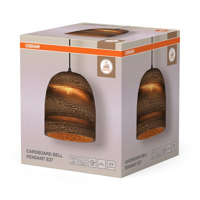 Decor Cardboard Ball Pendant E27 Brown