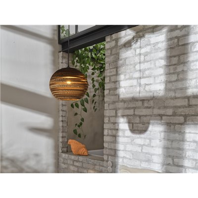 Decor Cardboard Ball Pendant E27 Brown