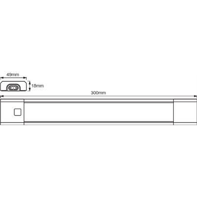 Linear LED Slim RGBW 300mm + RC