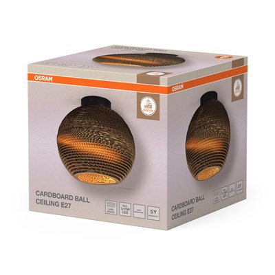 Decor Cardboard Ball Ceiling E27 Brown