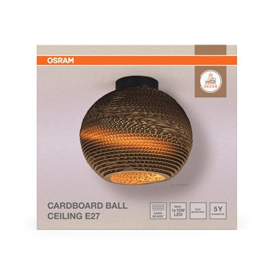 Decor Cardboard Ball Ceiling E27 Brown