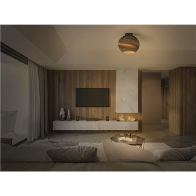 Decor Cardboard Ball Ceiling E27 Brown