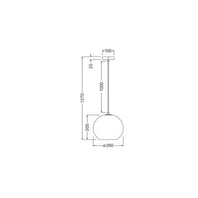 Decor Cardboard Ball Pendant E27 Brown