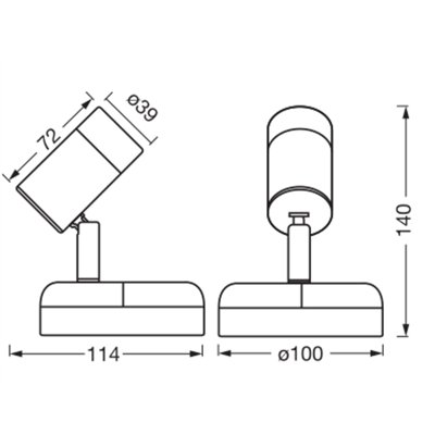 NIGHTLUX CYLINDER 830 DIM USB Black