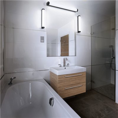 Obris Tube Frost Glass 60CM Click CCT DIM IP44  Black