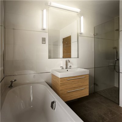 Obris Tube Frost Glass 60CM Click CCT DIM IP44  White