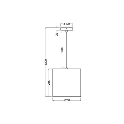 Decor Cardboard Cylinder Pendant E27 Brown