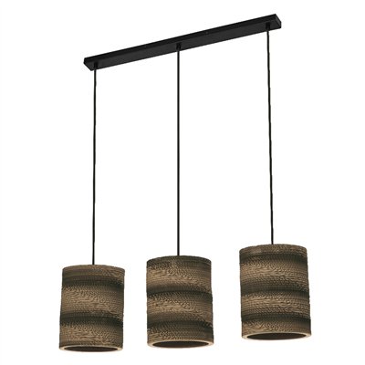 Decor Cardboard Cylinder Pendant 3XE27 Brown