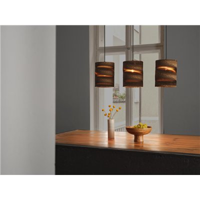 Decor Cardboard Cylinder Pendant 3XE27 Brown