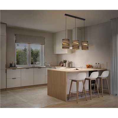 Decor Cardboard Cylinder Pendant 3XE27 Brown