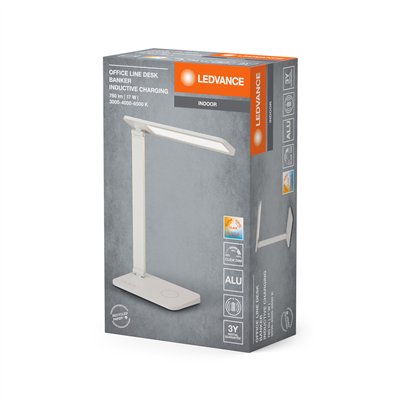 Office Line Desk Banker Inductive Charging 17W CCT Dimmable White
