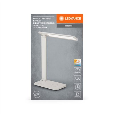 Office Line Desk Banker Inductive Charging 17W CCT Dimmable White