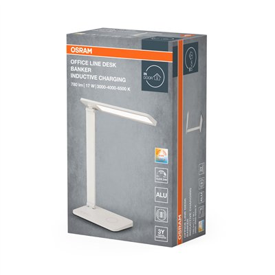Office Line Desk Banker Inductive Charging 17W CCT Dimmable White