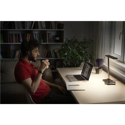 Office Line Desk Banker Inductive Charging 17W CCT Dimmable Black