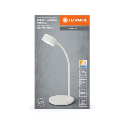 Office Line Desk Cylinder 4.8W CCT Dimmable White