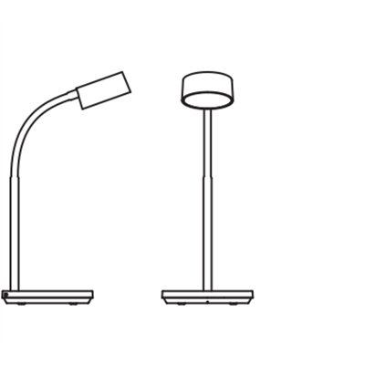 Office Line Desk Cylinder 4.8W CCT Dimmable White