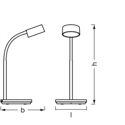 Office Line Desk Cylinder 4.8W CCT Dimmable White