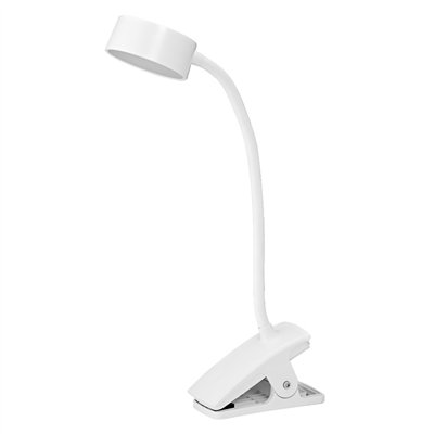Office Line Desk Cylinder Clip 4.8W TW Dimmable White