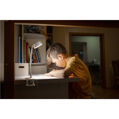 Office Line Desk Cylinder Clip 4.8W TW Dimmable White