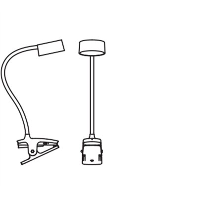 Office Line Desk Cylinder Clip 4.8W TW Dimmable White