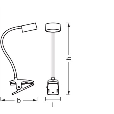 Office Line Desk Cylinder Clip 4.8W TW Dimmable White
