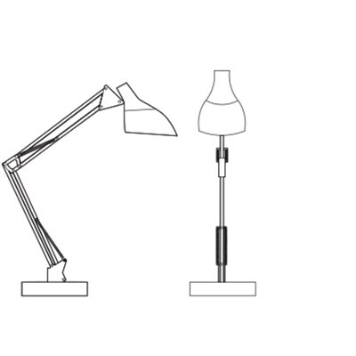 Office Line Desk Pear E27 White