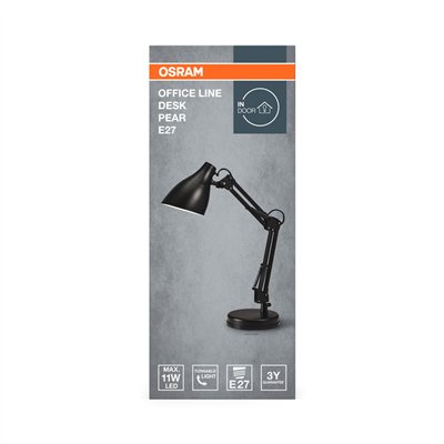 Office Line Desk Pear E27 Black