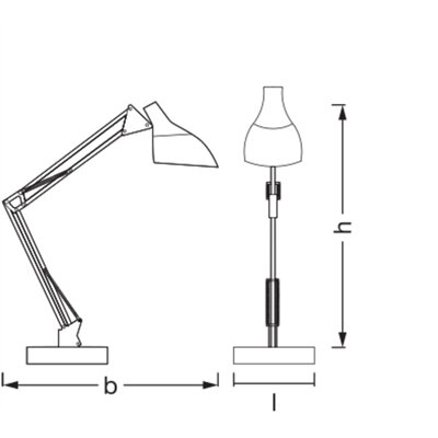 Office Line Desk Pear E27 White