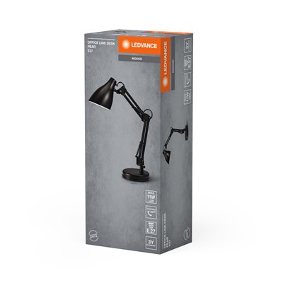 Office Line Desk Pear E27 Black