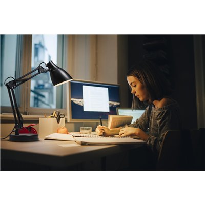 Office Line Desk Pear E27 Black