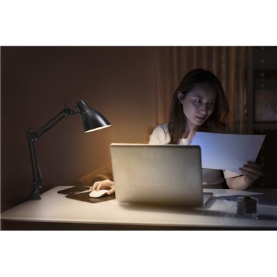 Office Line Desk Pear Clip E27 Black